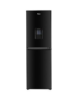 swan-sr15635b-55cmnbspwide-fridge-freezer-with-water-dispenser-black