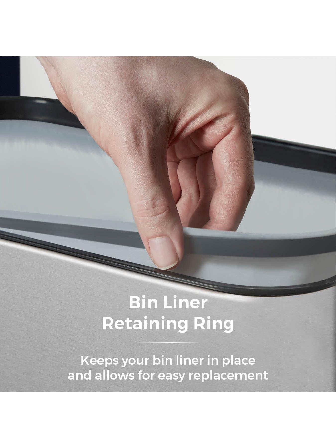  image of tower-75-litre-rectangular-sensor-bin-ndash-matt-steel