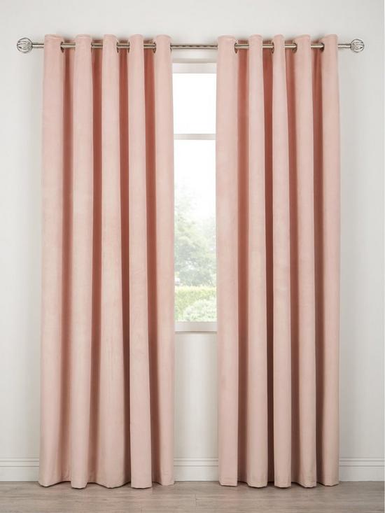 front image of thermal-velour-lined-eyelet-curtains