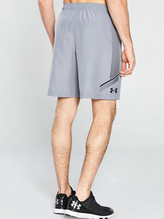 stillFront image of under-armour-training-woven-graphic-shorts-steel