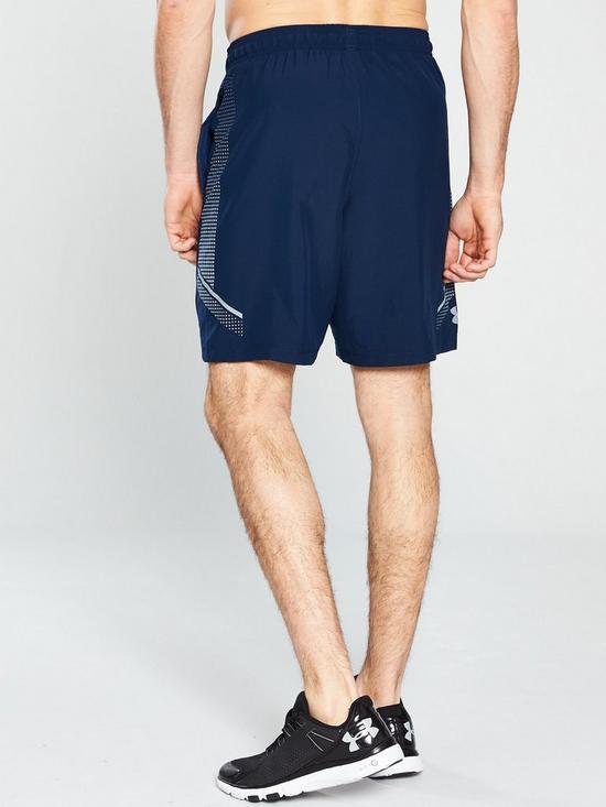 stillFront image of under-armour-training-woven-graphic-shorts-navy