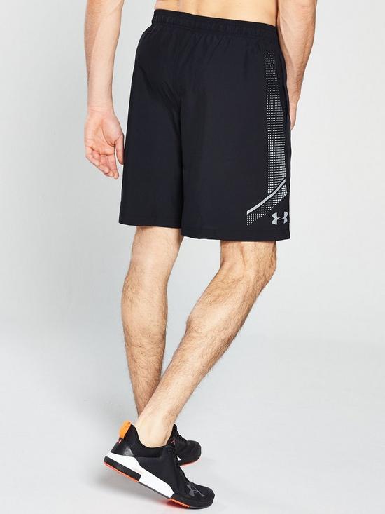 stillFront image of under-armour-woven-graphic-shorts-black-steel