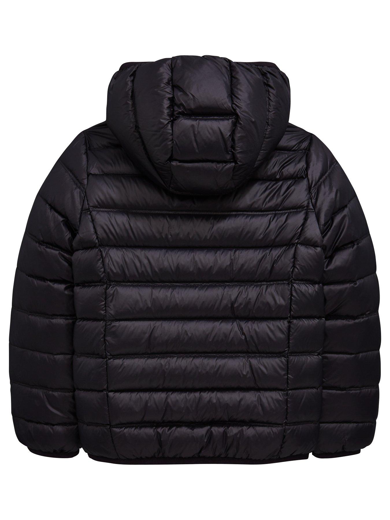 EA7 Emporio Armani Boys Lightweight Down Quilted Jacket Black littlewoods