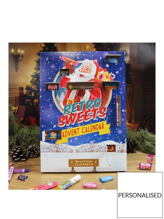 front image of personalised-retro-sweet-advent-calendar