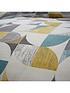  image of catherine-lansfield-retro-circles-duvet-cover-set-teal-ochre