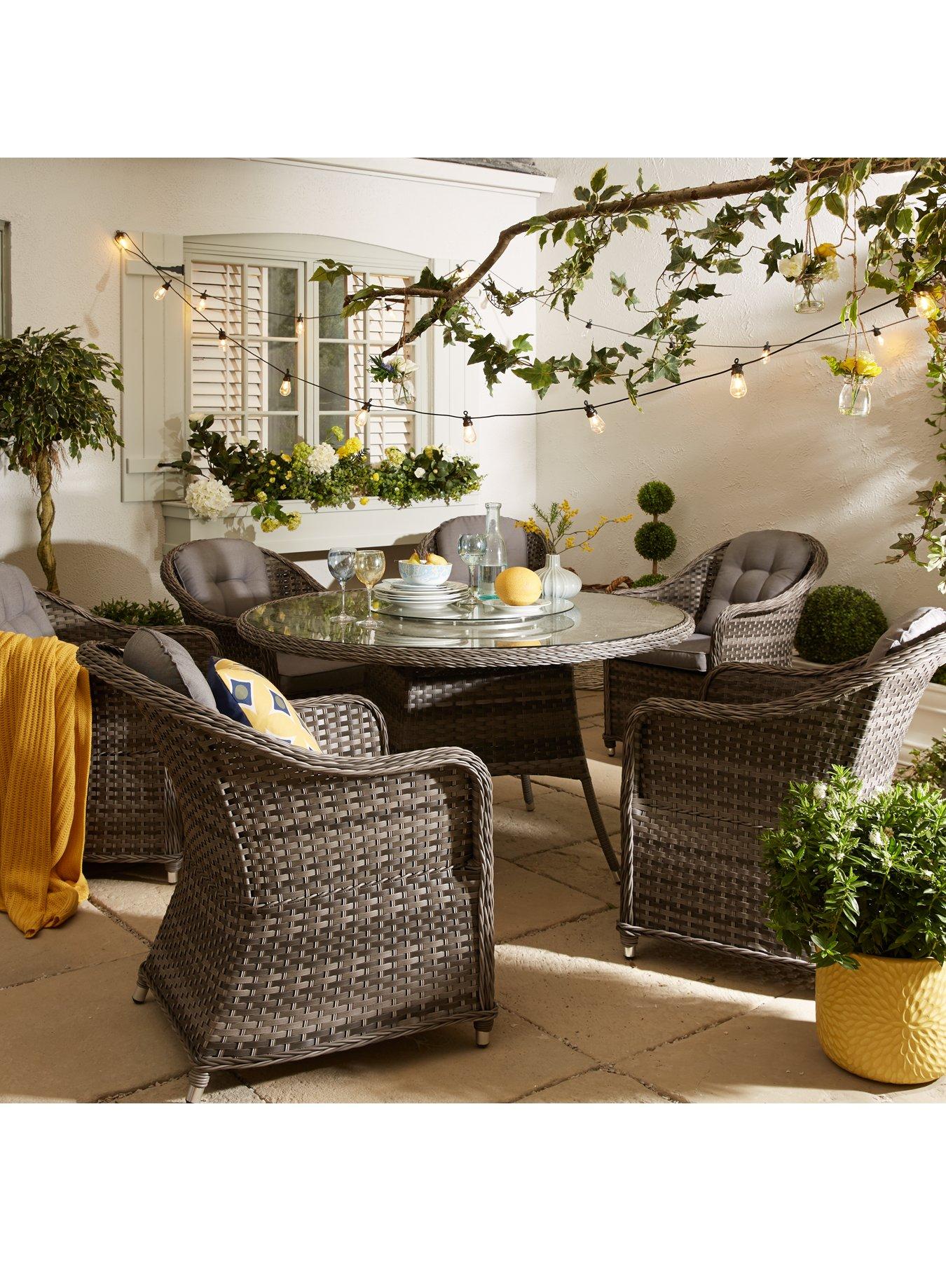 front image of florida-6-seater-dining-set-with-lazy-susan