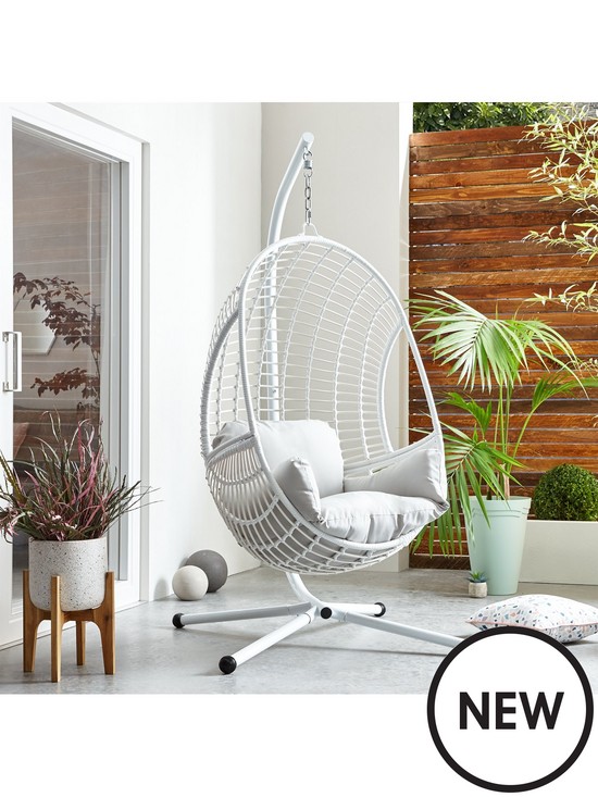 front image of portofino-hanging-egg-chair