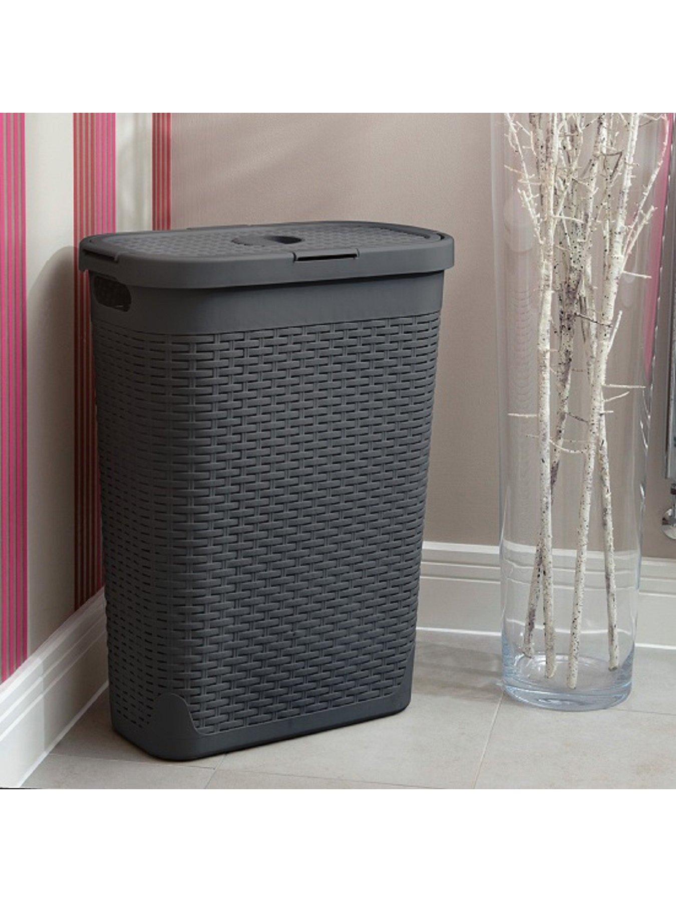 Image 2 of 2 of Addis Faux Rattan Slim 40-Litre Laundry Hamper