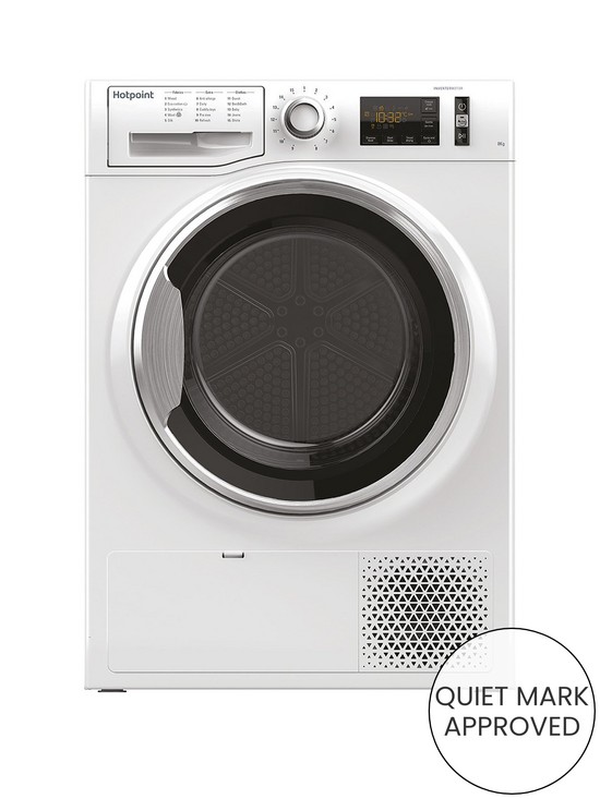 front image of hotpoint-activecare-ntm1182xb-8kg-load-heat-pump-tumble-dryer-white