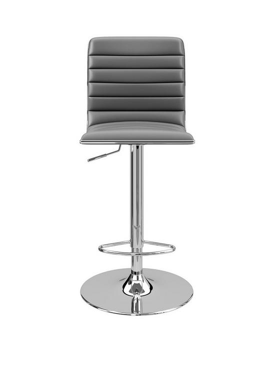 front image of alphason-colby-bar-stool-grey