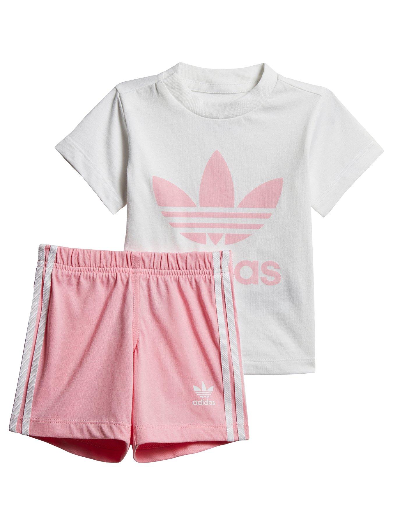 girls adidas short set