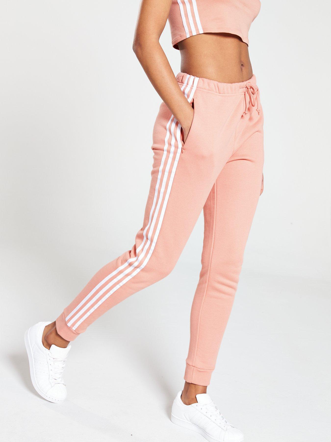 adidas Originals Regular Cuffed Track Pants Pink adidas Originals Regular Cuffed Track Pants Pink