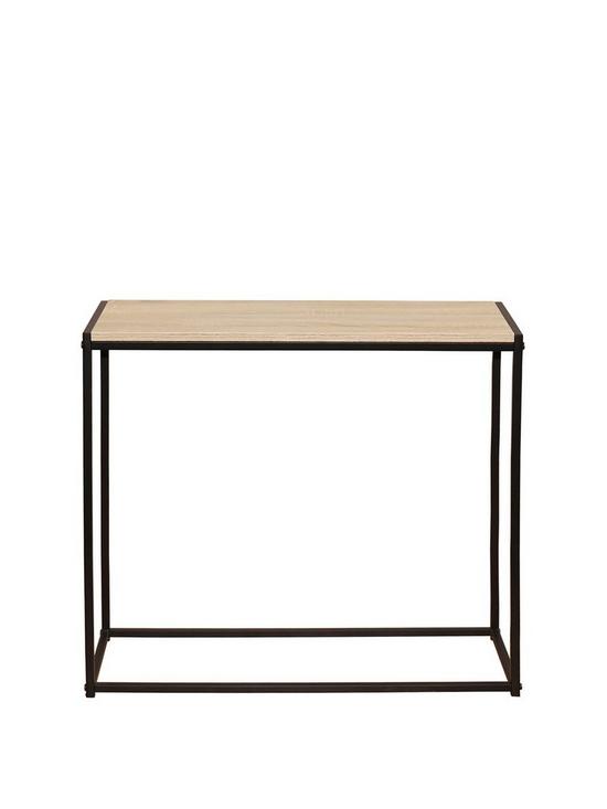 front image of telford-industrial-console-table