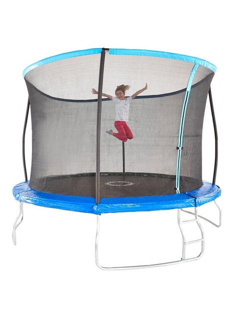 sportspower-14ft-trampoline-with-easi-store-folding-safety-enclosure-reversable-flip-pad-and-ladder