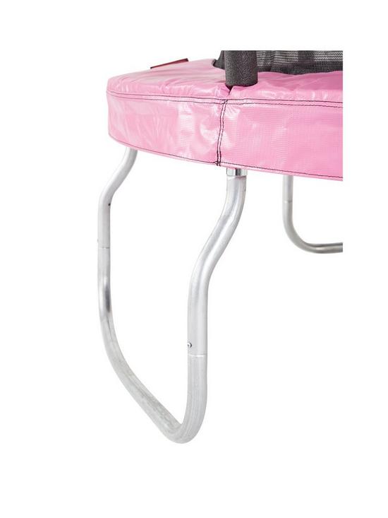 stillFront image of sportspower-8ft-pink-trampoline-with-easi-store-folding-enclosure