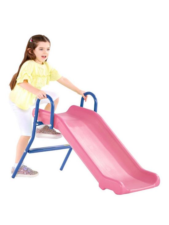 front image of sportspower-3ft-my-first-folding-slide-ndash-pink