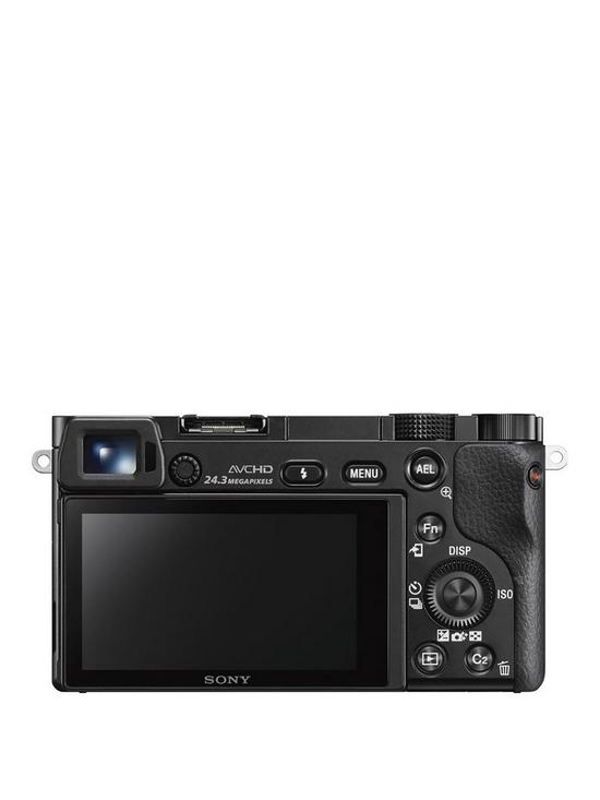 stillFront image of sony-a6000-e-mount-camera-with-aps-c-sensor-black