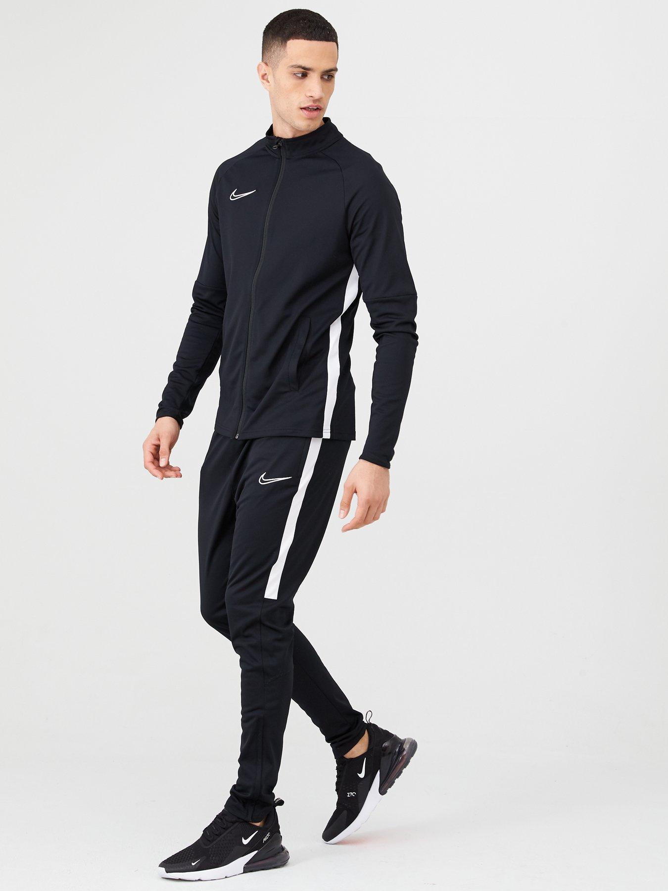 nike football academy tracksuit in black