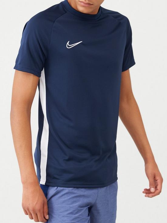 front image of nike-academy-dry-t-shirt-navy