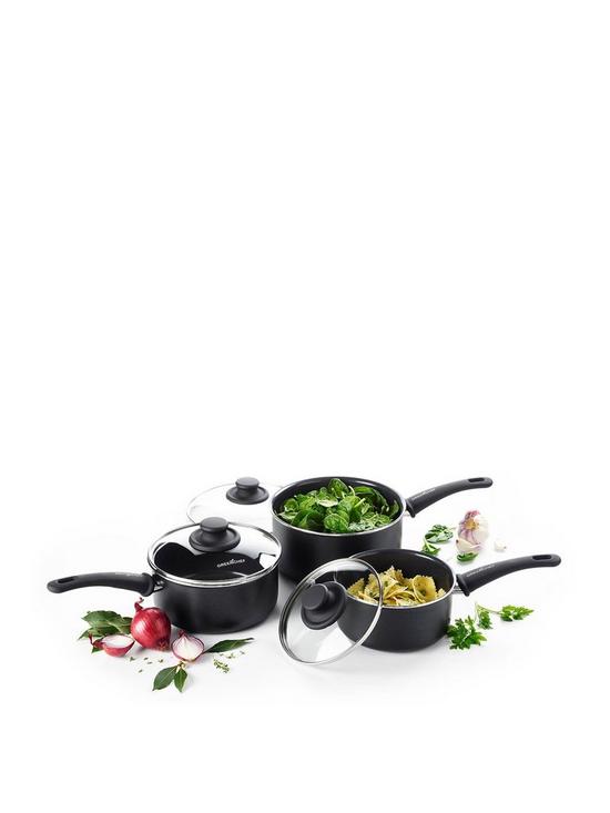 front image of greenchef-soft-grip-3-piece-saucepan-set
