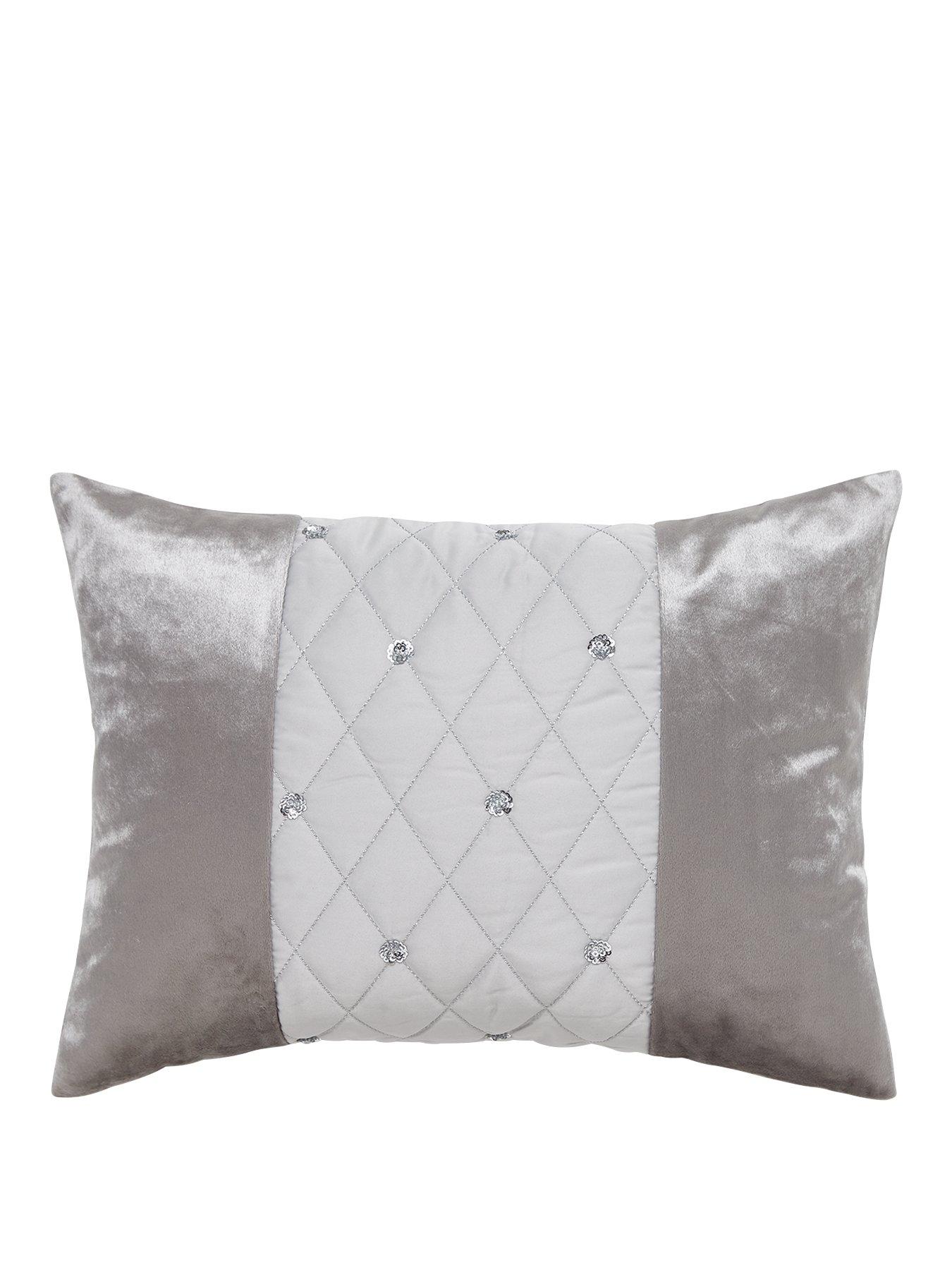 Image 2 of 5 of Catherine Lansfield Sequin Cluster Cushion - Silver