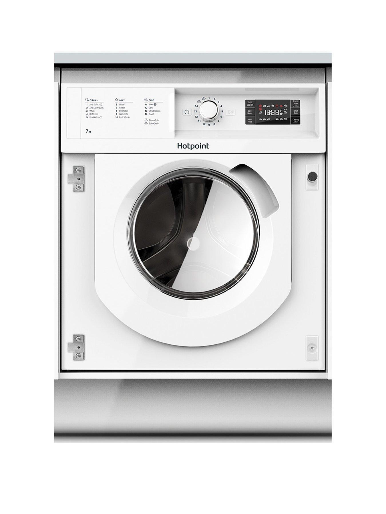 Image 1 of 7 of Hotpoint BIWMHG71483UKN 7kg Load, 1400 Spin Integrated Washing Machine - White