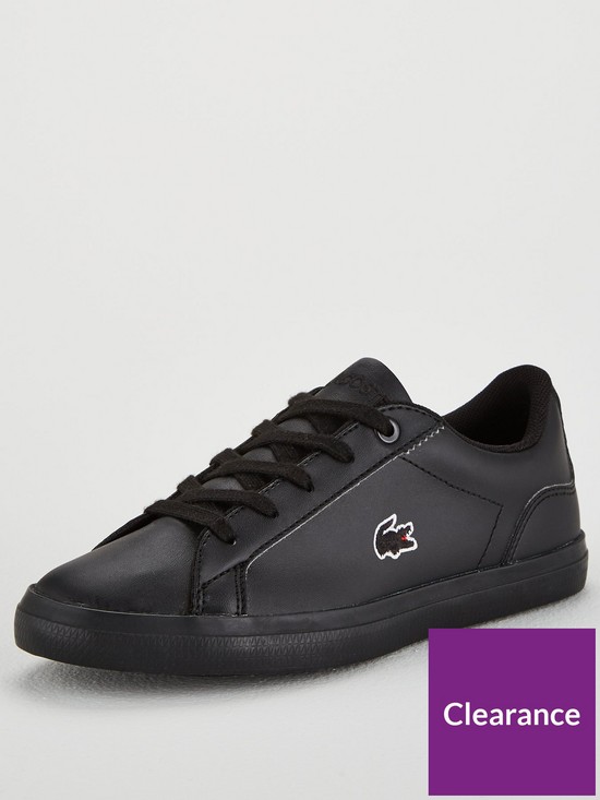 front image of lacoste-lerond-bl-2-trainers-black