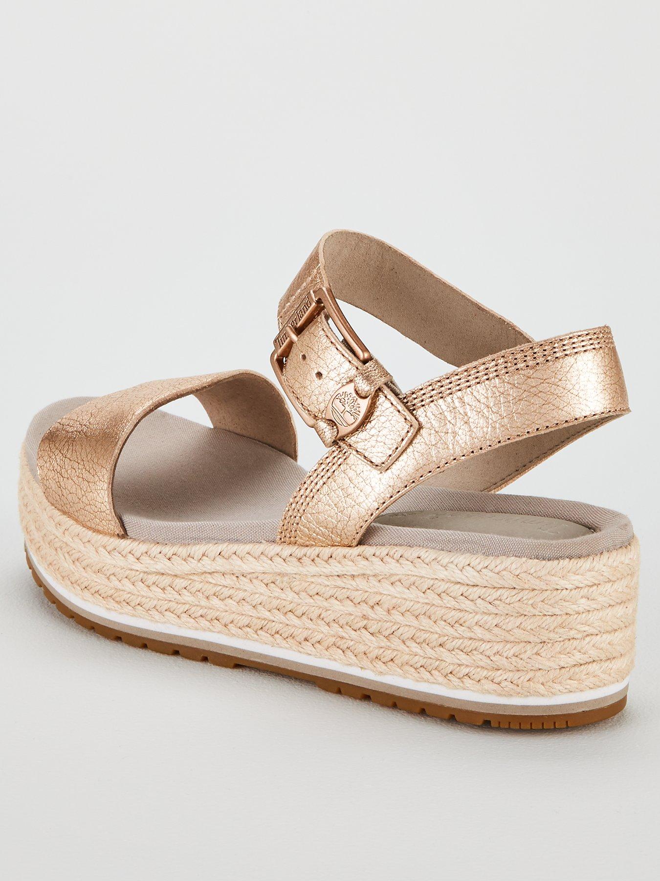 timberland rose gold sandals