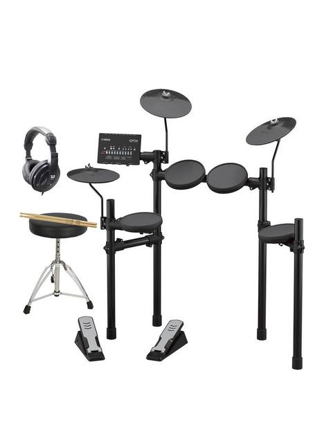 yamaha-dtx402-electronic-drum-kit-with-sticks-drum-throne-headphones-and-online-lessons