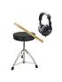  image of yamaha-dtx402-electronic-drum-kit-with-sticks-drum-throne-headphones-and-online-lessons