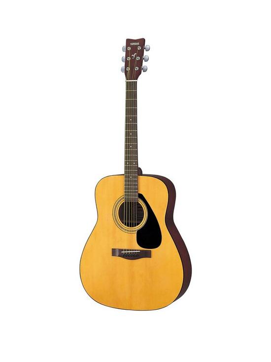 front image of stagg-yamaha-f310-natural-acoustic-guitar-with-bag-strings-strap-and-online-lessons