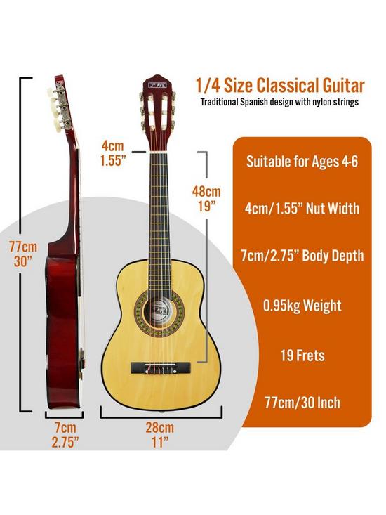 stillFront image of 3rd-avenue-14-size-classical-guitar-pack-with-bag-tuner-strings-and-online-lessons