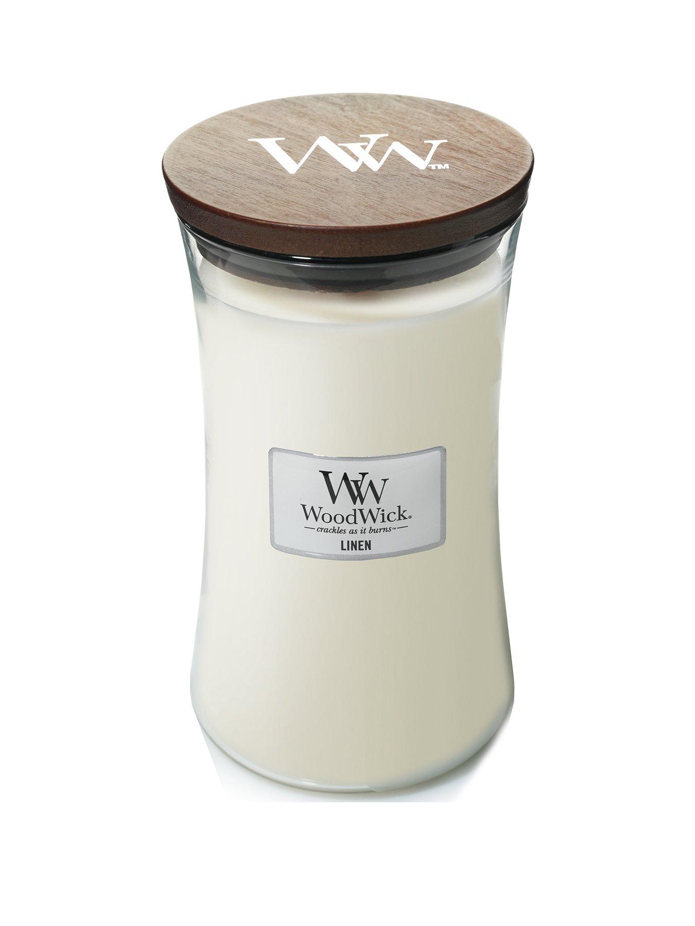 undefined Large Hourglass Candle – Linen