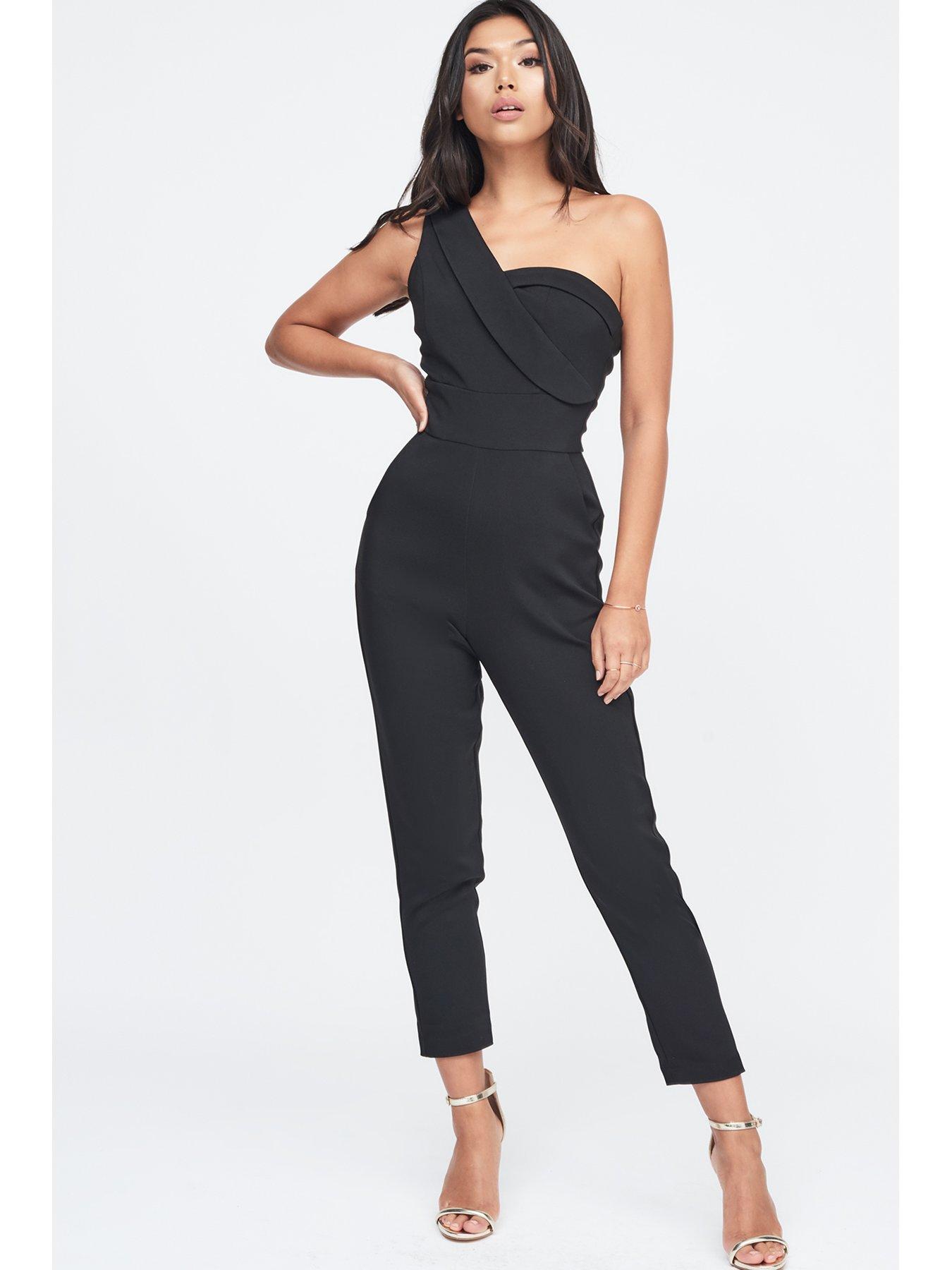lavish alice one shoulder jumpsuit
