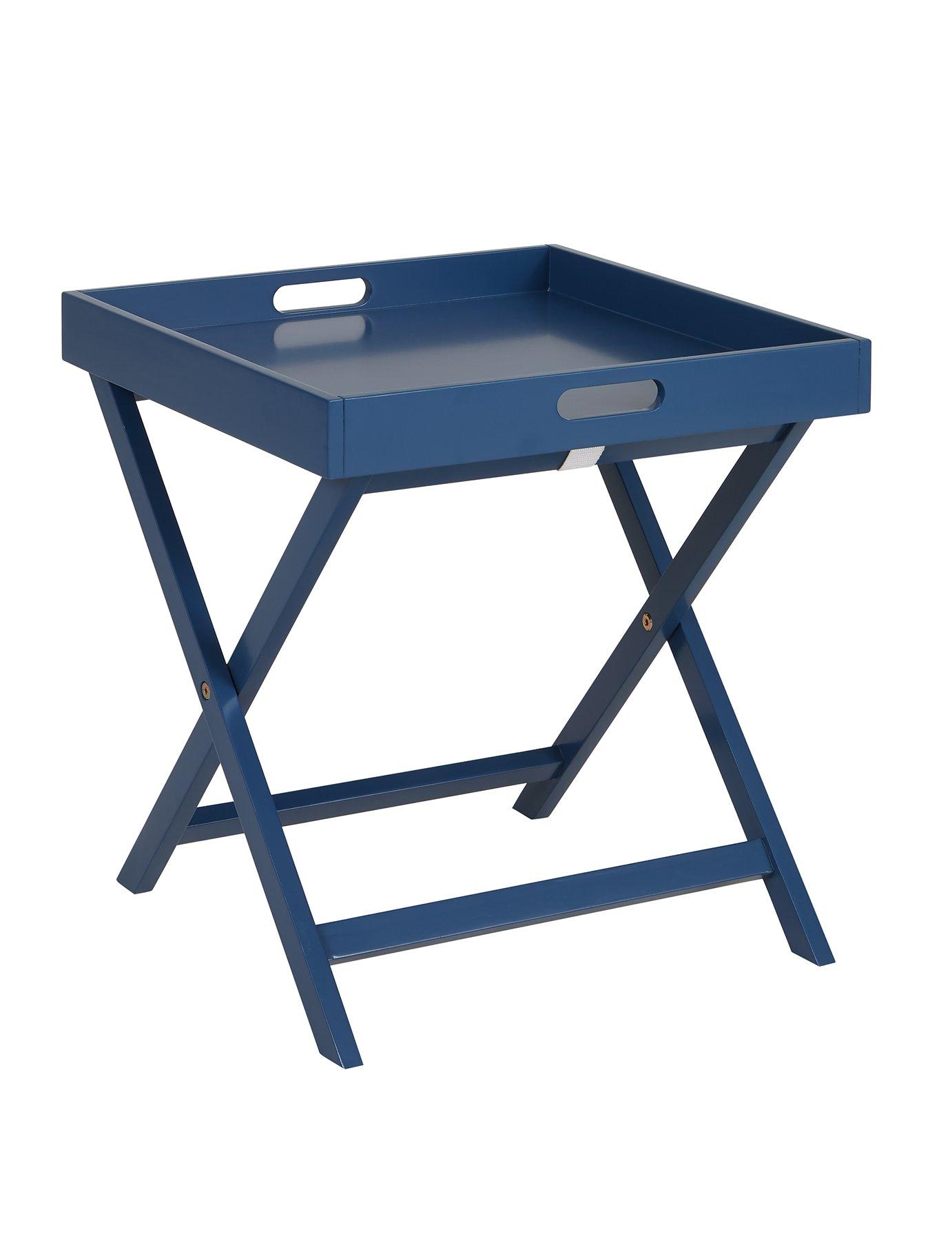 Ideal Home Betsy Folding Tray Table Blue Littlewoods Com