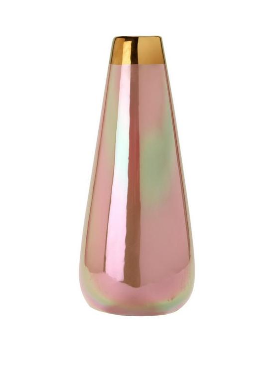 front image of michelle-keegan-home-iridescent-vase-pink