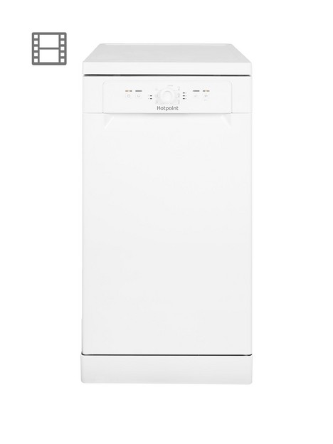 hotpoint-hsfe1b19ukn-10-place-slimline-dishwasher-with-quick-wash-white