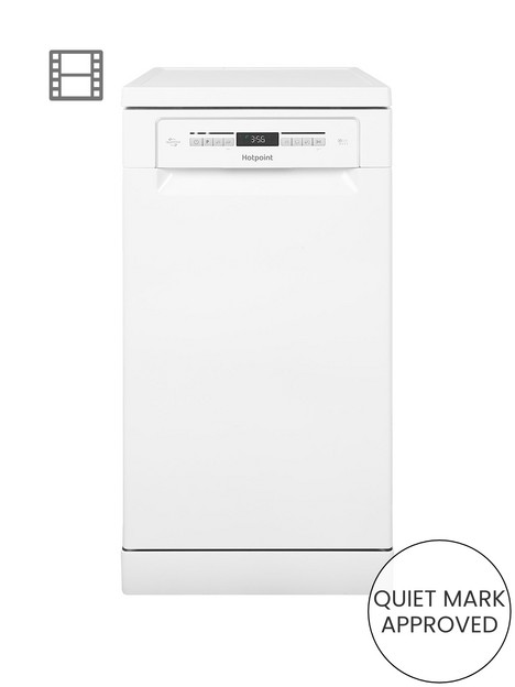hotpoint-clover-hsfo3t223wukn-10-place-slimline-dishwasher-with-quick-wash-and-3d-zone-wash-white