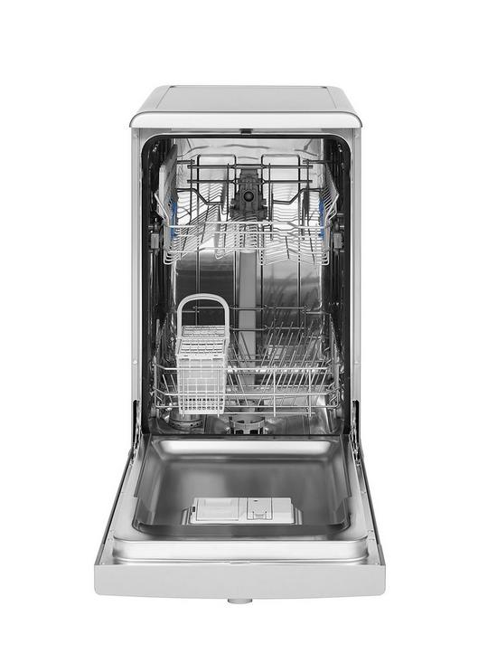stillFront image of indesit-dsfe1b10sukn-10-place-slimline-dishwasher-with-quick-wash-silver