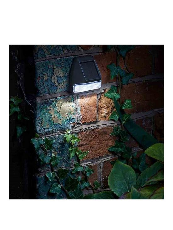 front image of smart-solar-fence-wall-and-post-light-4-pack