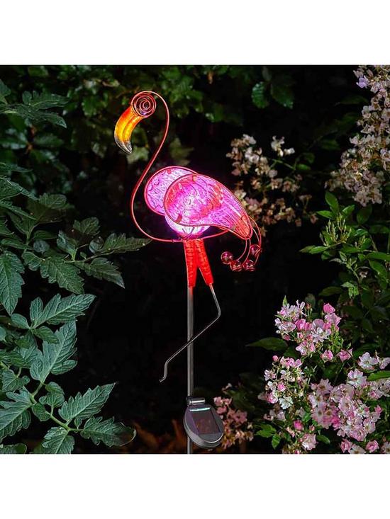 stillFront image of smart-solar-flamingo-solar-stake-light