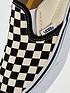  image of vans-checkerboard-classic-slip-on-plimsolls-blackwhite