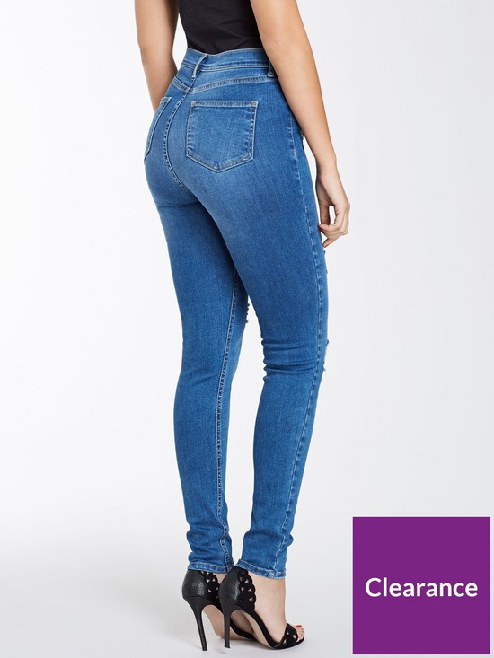 stillFront image of michelle-keegan-premium-skinny-distressed-jeans-blue