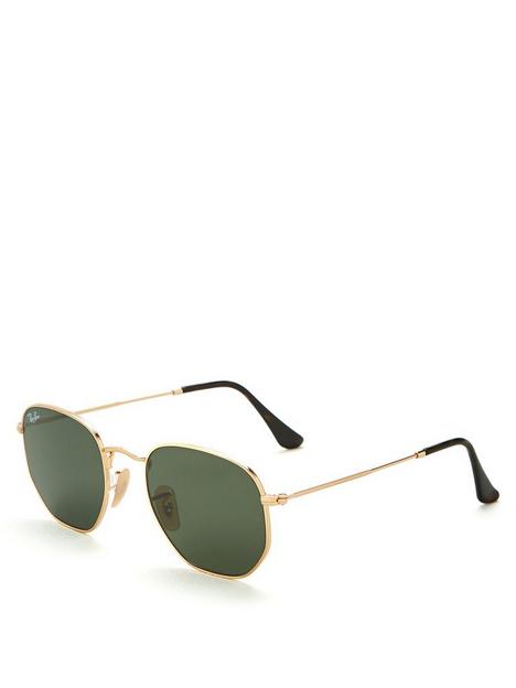 ray-ban-hexagonal-sunglasses-gold