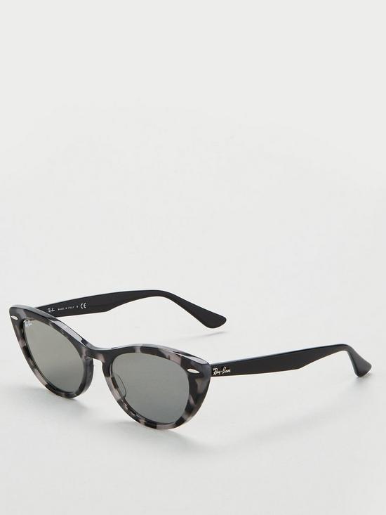 stillFront image of ray-ban-nina-cat-eye-sunglasses-havana-grey