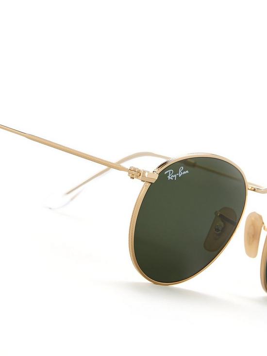 back image of ray-ban-round-metal-sunglasses-arista