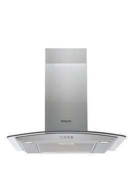 Hotpoint   Phgc7.4Flmx 70Cm Curved Glass Cooker Hood - Stainless Steel