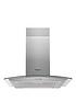 image of hotpoint-phgc74flmx-70cm-curved-glass-cooker-hood-stainless-steel