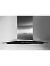  image of hotpoint-phgc64flmx-60cm-curved-glass-cooker-hood-stainless-steel
