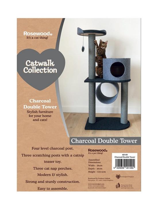 stillFront image of rosewood-felt-cat-double-tower--nbspcharcoal